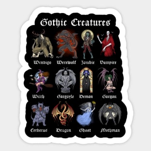 Gothic Mythical Creatures Sticker